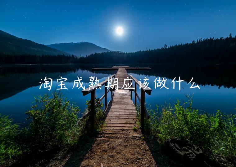 淘寶成熟期應(yīng)該做什么